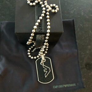 Emporio Armani dog tag necklace